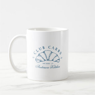 Caneca De Café Clube Divertido Carboidratos Croissant Humor de Co