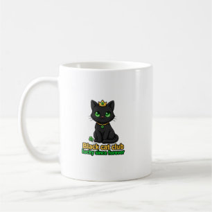Caneca De Café Clube do Gato Preto — Sortudo Desde Sempre