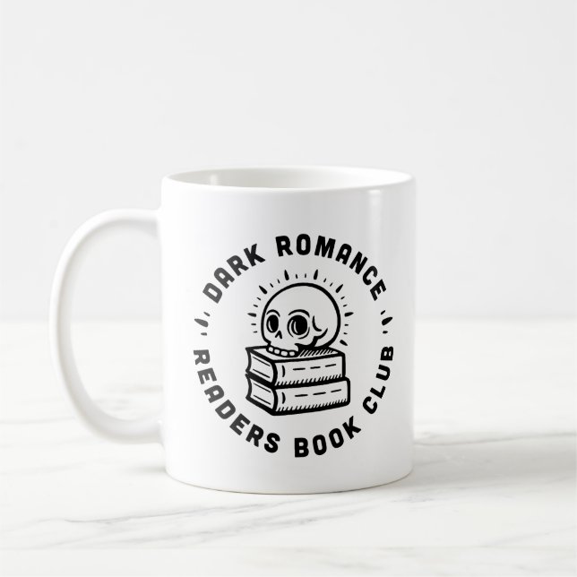 Caneca De Café Clube do livro de leitores de romance escuro (Esquerda)