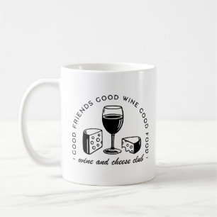 Caneca De Café Clube dos amantes do vinho e do queijo