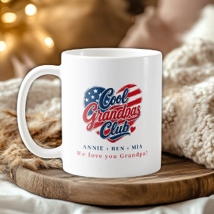 Caneca De Café Clube dos Avôs Legais Coração Patriótico Personali