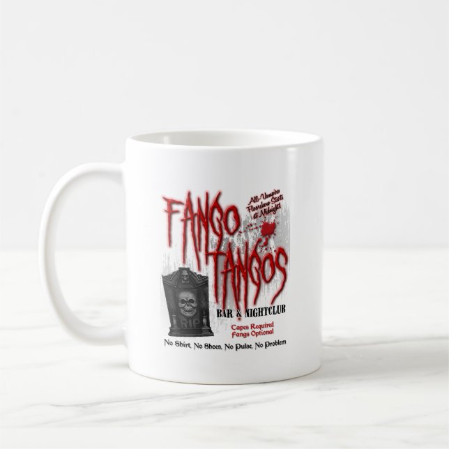 Caneca De Café Clube nocturno do vampiro dos tangos de Fango (Esquerda)