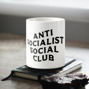 Caneca De Café Clube Social Anti Socialista Engraçado Socialismo