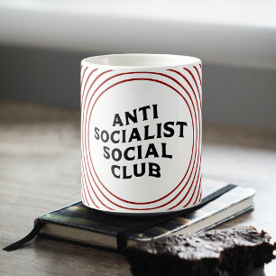 Caneca De Café Clube Social Anti Socialista Engraçado Socialismo