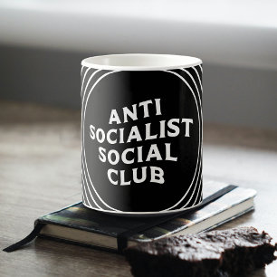 Caneca De Café Clube Social Anti Socialista Engraçado Socialismo