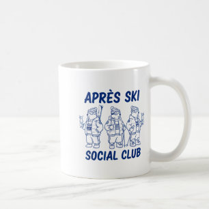 Caneca De Café Clube social após esqui ursos polares engraçados e