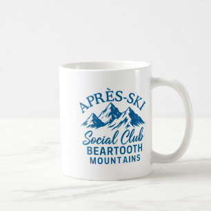 Caneca De Café Clube social de après ski montanhas beartooth