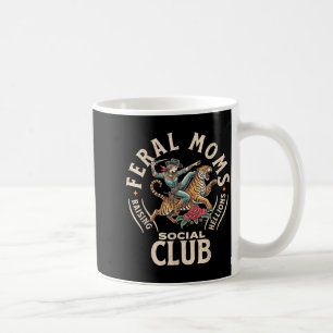 Caneca De Café Clube social de mães selvagens verão selvagem vint