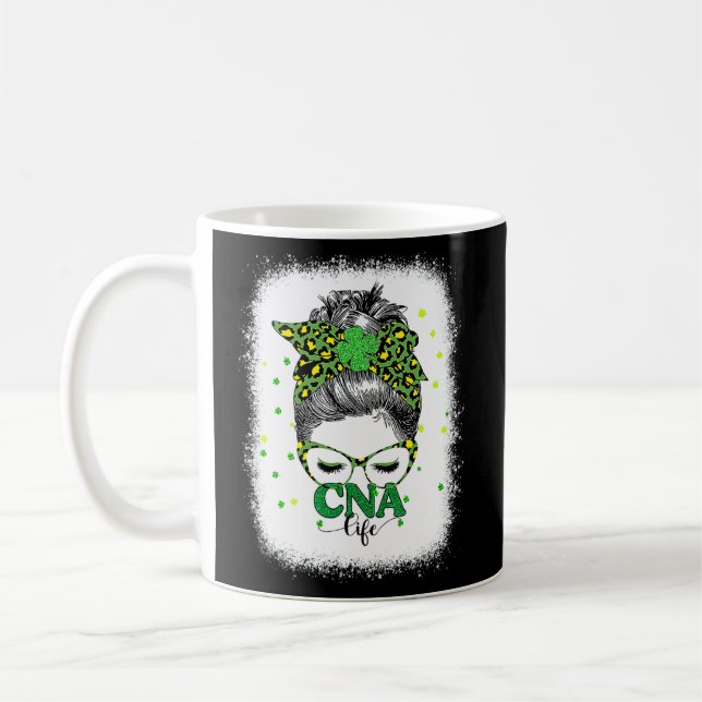Caneca De Café Cna Life Messaging Bun Leopard St Patricks Da (Esquerda)