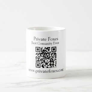 Caneca De Café Coágulos de código QR para empresas, coágulos de c