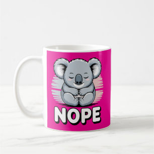 Caneca De Café Coala Fofo Dormindo “Não” Cartoon Engraçado