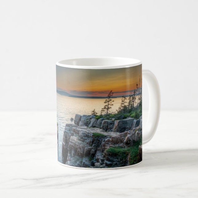 Caneca De Café Coastline | Acadia National Park, Maine (Frente Esquerda)