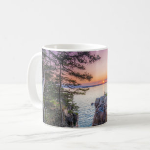 Caneca De Café Coastline   Ravens Nest Acadia National Park Maine