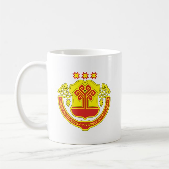 Caneca De Café Coat of arms of Chuvashia (Esquerda)