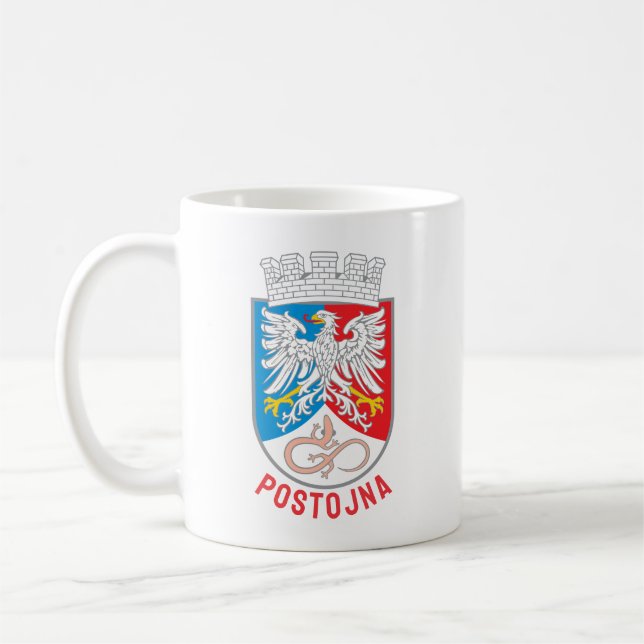 Caneca De Café Coat of Arms of Postojna, Slovenia (Esquerda)