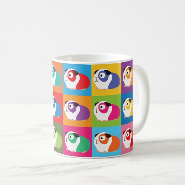 Caneca De Café Cobaias do pop art (Frente Esquerda)