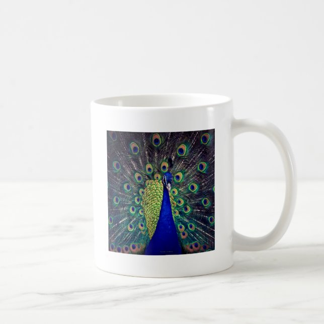 Caneca De Café Cobalto Blue Peacock (Direita)