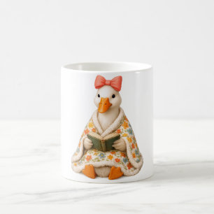 Caneca De Café Cobertor de Ganso Estudioso — Ganso Bobo com Laço
