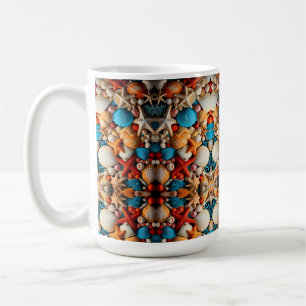 Caneca De Café Cobertura de Sherpa com Mosaico de Conchas
