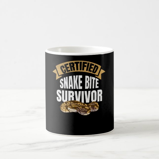 Caneca De Café Cobra Bite Survivor Obtenha Presentes De Recuperaç (Centro)