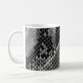 Caneca De Café Cobra branco preto