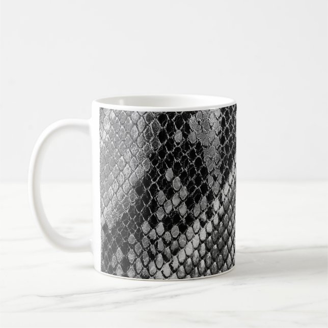 Caneca De Café Cobra branco preto (Esquerda)