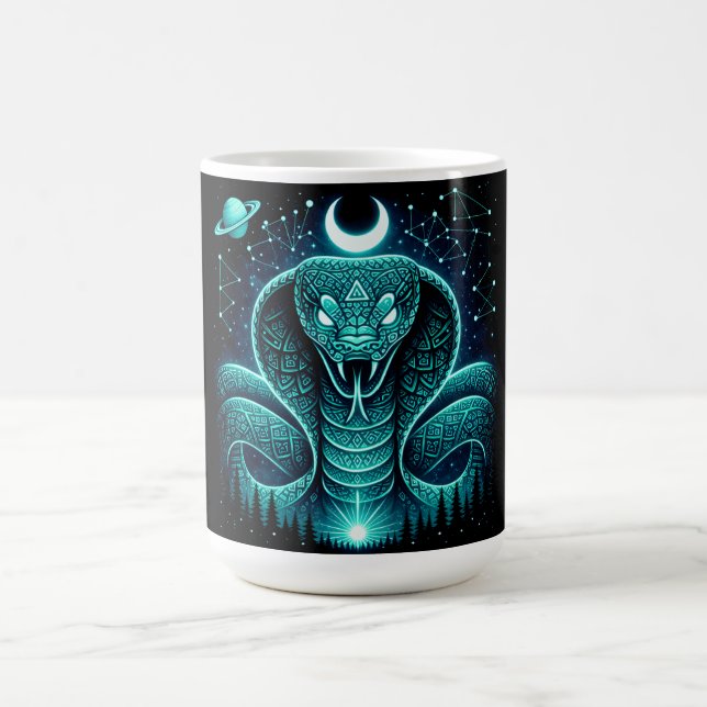 Caneca De Café Cobra Celestial – Galáxia da Vida Selvagem Antiga  (Centro)