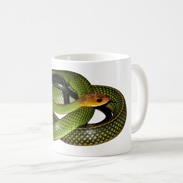 Caneca De Café Cobra de rato verde de Bush (Frente Esquerda)