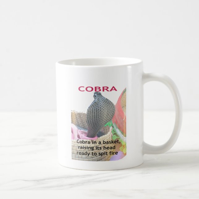 Caneca De Café Cobra no Impressão de Arte de Cesto (Direita)