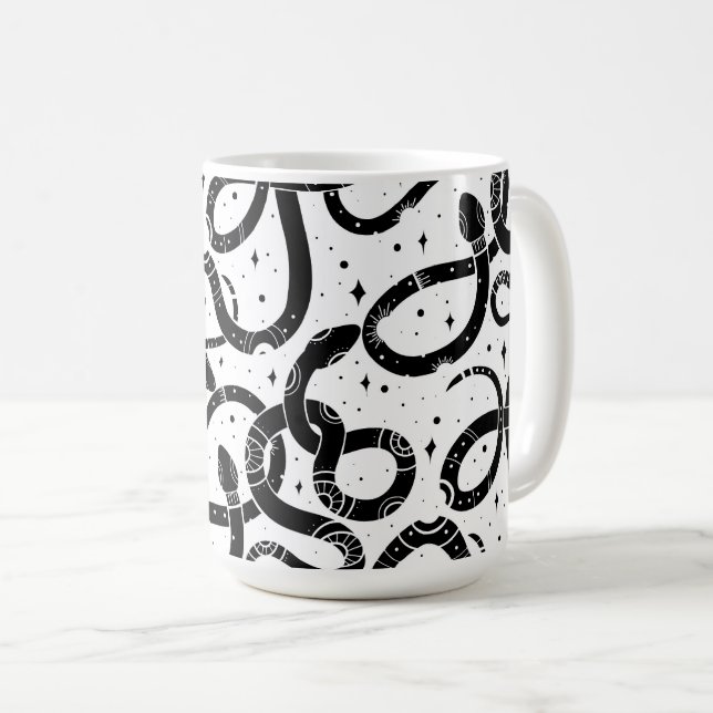 Caneca De Café Cobras Boho (Frente Esquerda)