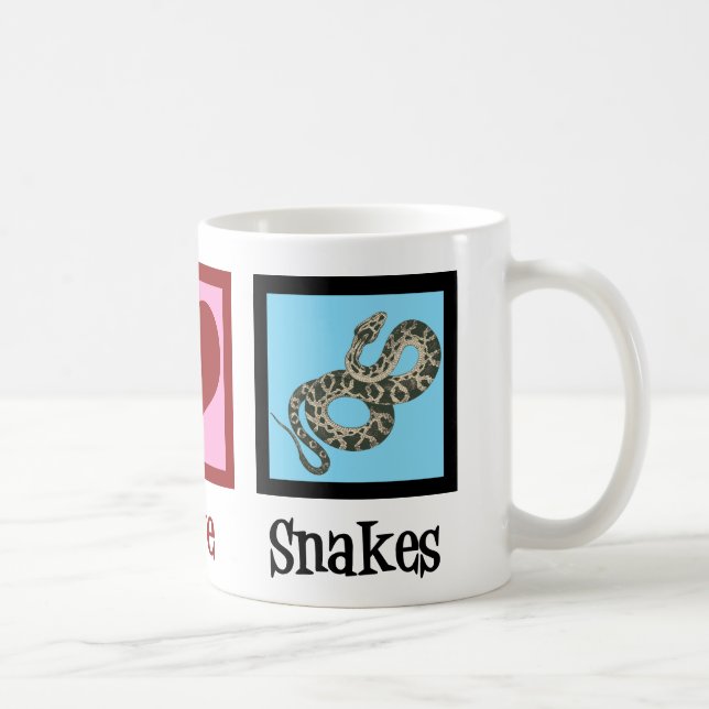 Caneca De Café Cobras de Amor pela Paz Herpetologia (Direita)