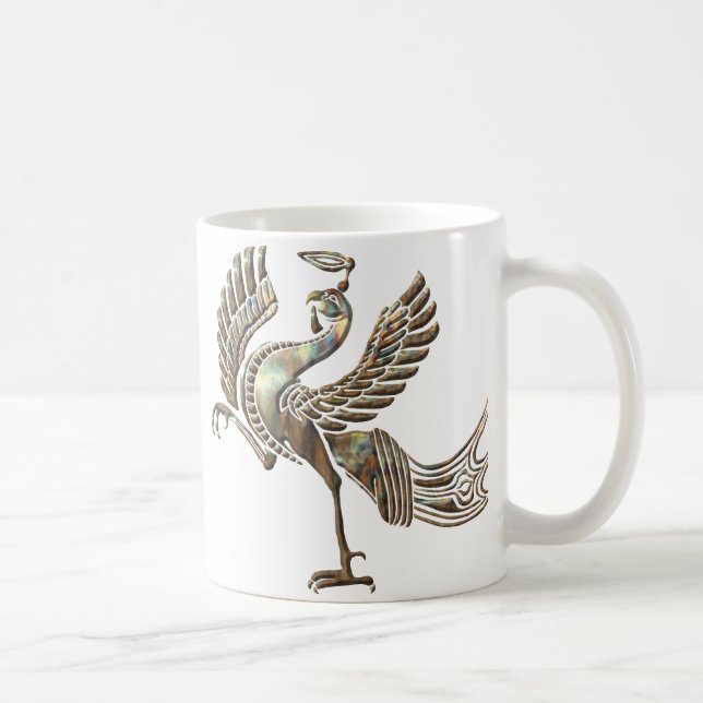 Caneca De Café Cobre aquecido de aves vermelhas (Direita)
