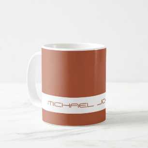Caneca De Café Cobre Queimado por Cor de Tendência - Nome Futurís