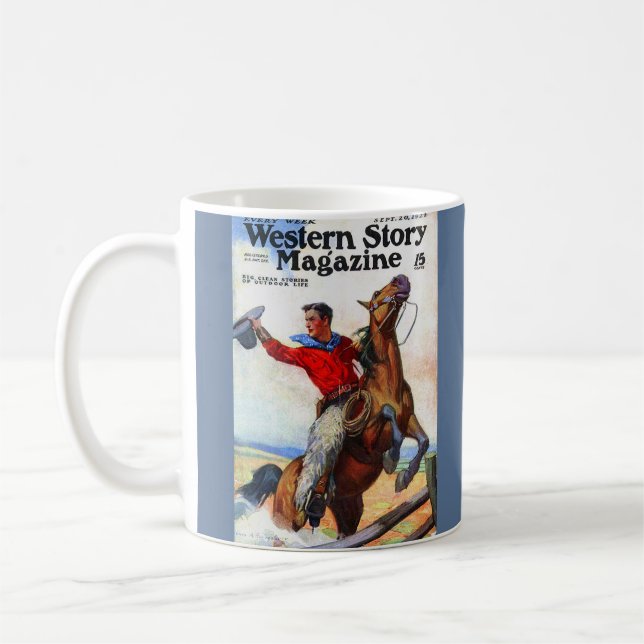 Caneca De Café cobrir da revista Western Story 1924 (Esquerda)