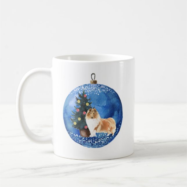 Caneca De Café Coca-Collie de Natal, Cama de Cerâmica (Esquerda)