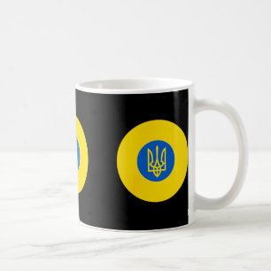 Caneca De Café Cocarde da Força Aérea da Ucrânia Cores da Bandeir