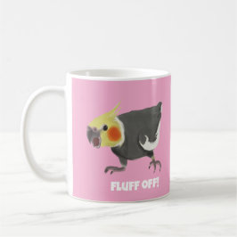 Caneca De Café Cockatiel Cinza Normal Bravo e Engraçado Dá o Fora