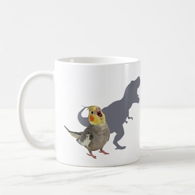 Caneca De Café Cockatiel Dinosaur Roar Personalized Gift (Esquerda)