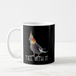 Caneca De Café Cockatiel Teil with It Cinza Bird Owner - Tiel Wit