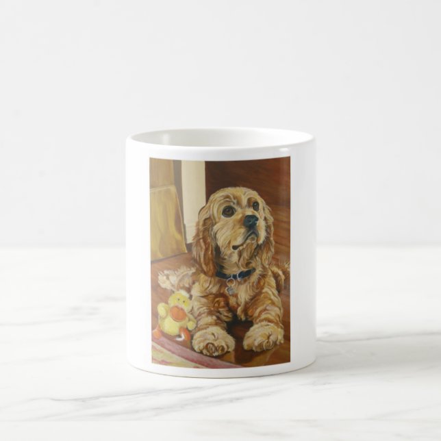Caneca De Café Cocker spaniel amarelo (Centro)