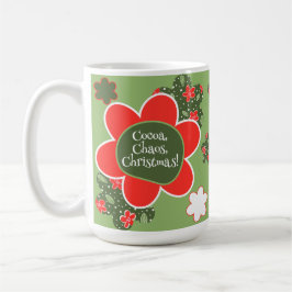 Caneca De Café Cocoa, Chaos, Christmas Photo Holiday Coffee Mug