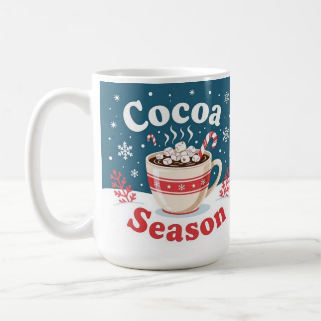 Caneca De Café Cocoa season merry christmas (Esquerda)