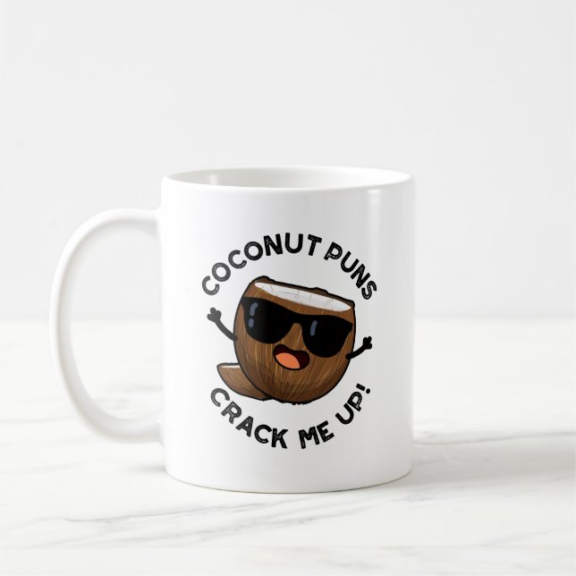 Caneca De Café Coconut Puns Me Destrói Fruta Engraçado (Esquerda)