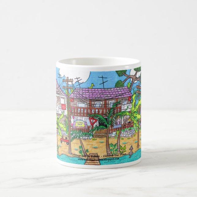 Caneca De Café Coconut Tree Divers Mug (Centro)