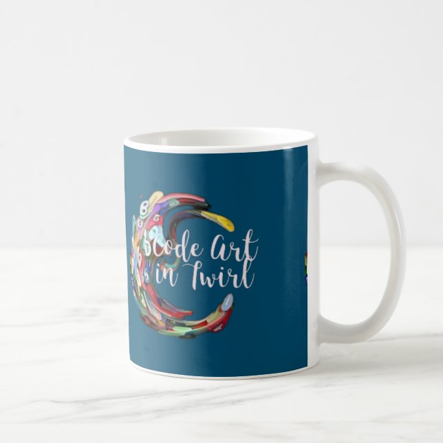 Caneca De Café Code Art in Twirl (Direita)