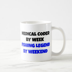 Caneca De Café Codificação Médica da Legenda de Pesca