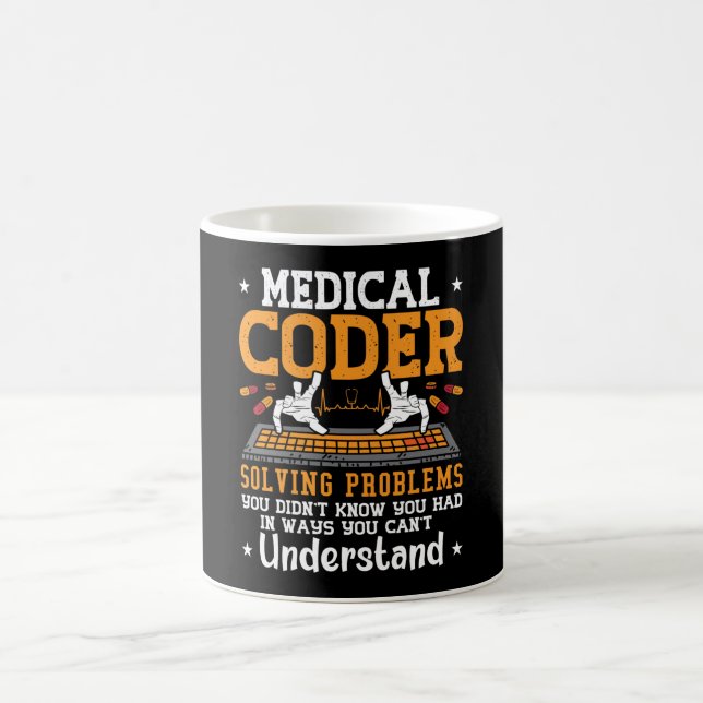 Caneca De Café Codificação Médica Resolução de Problemas Codifica (Centro)