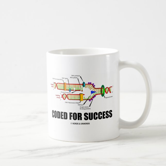Caneca De Café Codificado para sucesso (replicação de DNA) (Direita)
