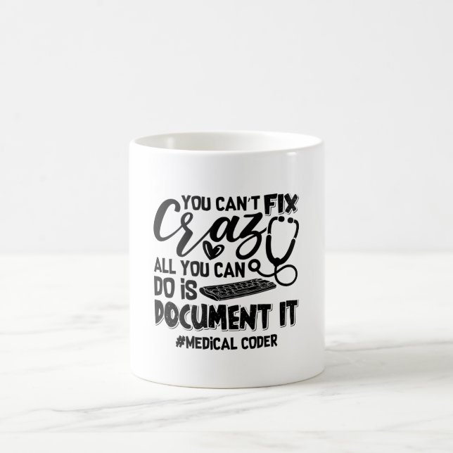 Caneca De Café Codificador médico de codificação ICD Você não con (Centro)