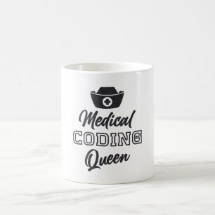 Caneca De Café Codificador Médico Queen Coding ICD Programmer Gi
